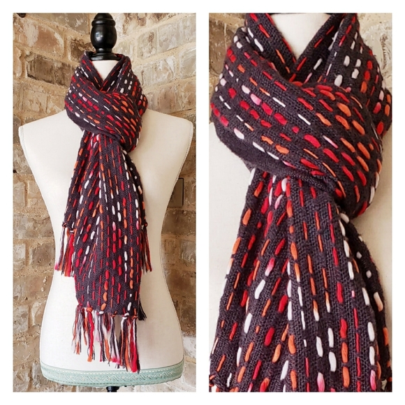 Coldwater Creek Accessories - Woven and Fringed Winter Scarf